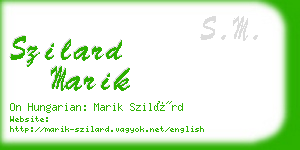 szilard marik business card